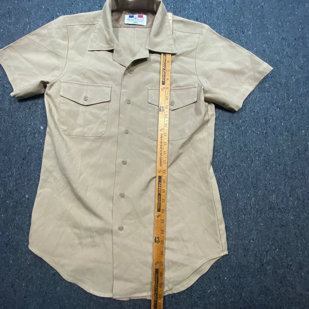 Flying Cross Tactical Tan Mens M Uniform Short‎ Sleeve Work Utility Shirt 4012